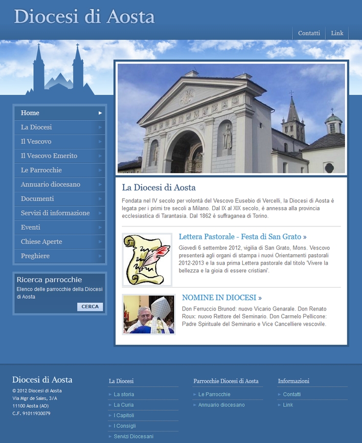 Sito web della Diocesi di Aosta