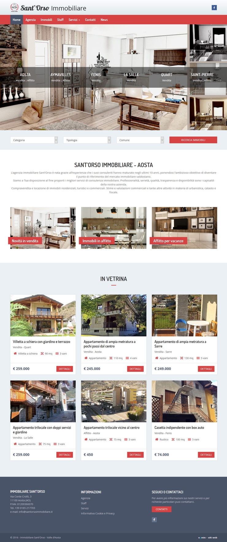 Sito web immobiliare Sant'Orso - Aosta